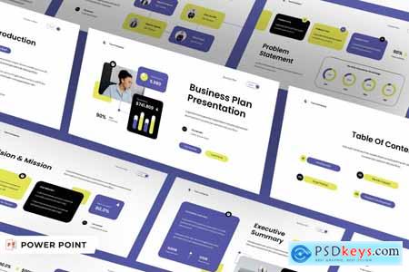 White blue modern business plan 010