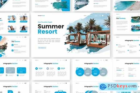 Summer Resort - Travel Powerpoint Templates