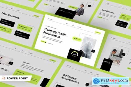 White Green Modern Company Profile 010