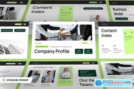 White Green Black Modern Company Profile 010