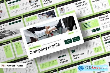 White Green Black Modern Company Profile 010