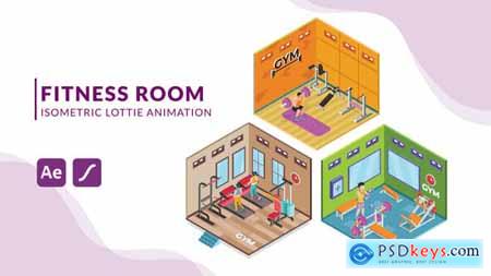 Fitness Room Isometric Animation After Effects 54925016