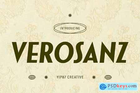 Verosanz - Vintage Italic Art Deco Sans Serif Font