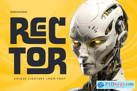 Rector - Unique Ligature Sci-fi Futuristic Font