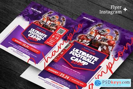 Football Camp Flyer and Social Media