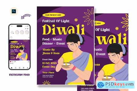 Goddness Diwali Day Flyer Template