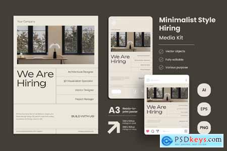 Minimalist Job Hiring Poster Template