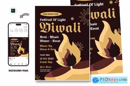 weets Diwali Day Flyer Template