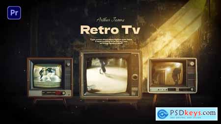 Retro Tv in Dark Room 55043144