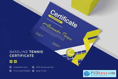 Baseline Tennis - Certificate