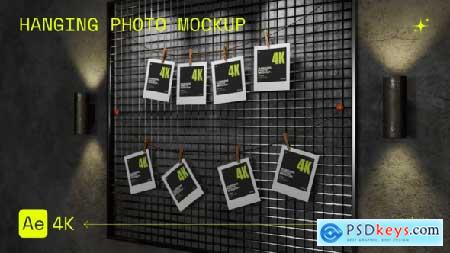 Hanging Photo Mockup 54946819