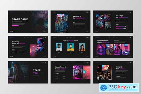 Spark Game - Game PowerPoint Template