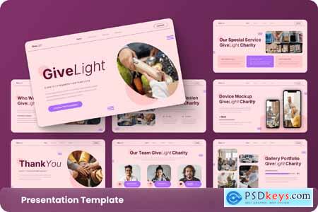 GiveLight - Charity PowerPoint Template