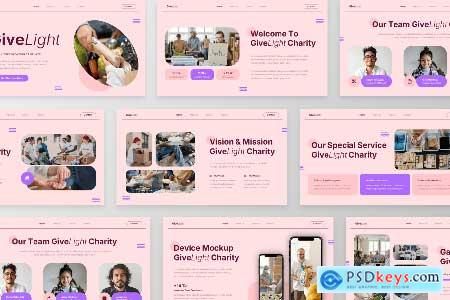 GiveLight - Charity PowerPoint Template