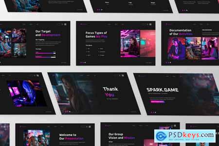 Spark Game - Game PowerPoint Template