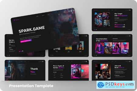 Spark Game - Game PowerPoint Template