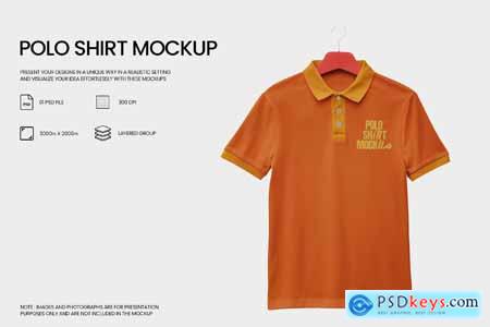 Hanger Polo Shirt Mockup