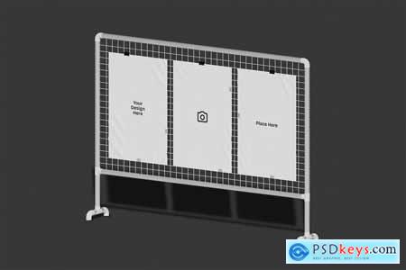 Poster on Metal Frame Mockup 003