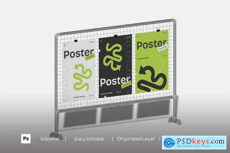 Poster on Metal Frame Mockup 003