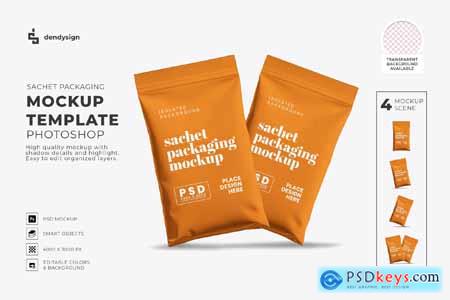 Sachet Packaging Mockup Template