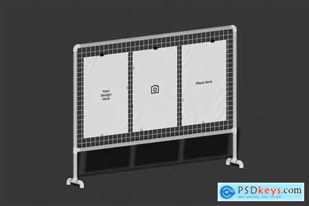 Poster on Metal Frame Mockup 003