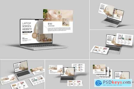 Laptop Screen & Website Mockup