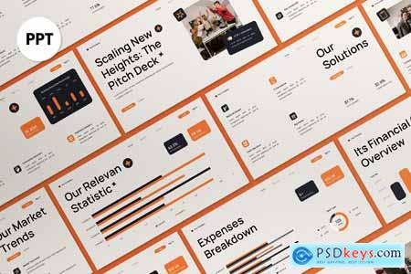 Cream & Orange Modern Pitch Deck PPT