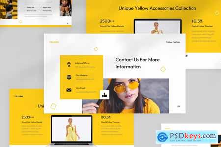 Yelluna Yellow Fashion Powerpoint Template