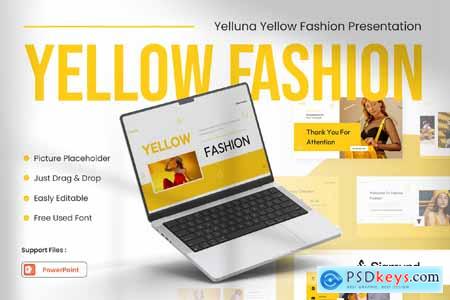 Yelluna Yellow Fashion Powerpoint Template