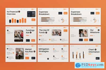 Cream & Orange Modern Pitch Deck PPT