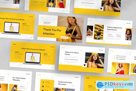 Yelluna Yellow Fashion Powerpoint Template