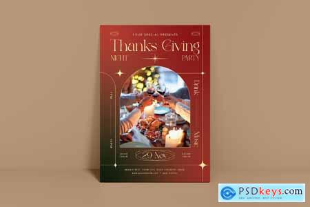 Thanksgiving Party Flyer GT9LVCP