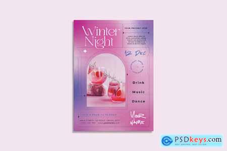 Winter Music Night Flyer