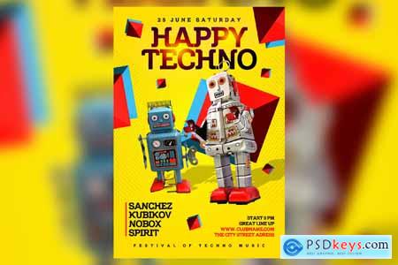 Happy Techno Flyer