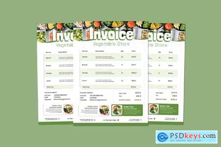 Invoice Vegetable Store Design