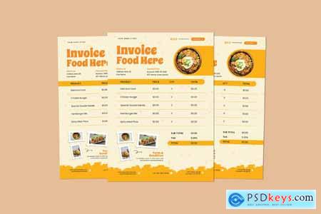 Asian Food Invoice Design