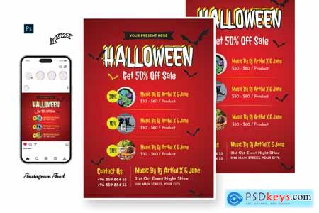 Sale Halloween Day Flyer Template