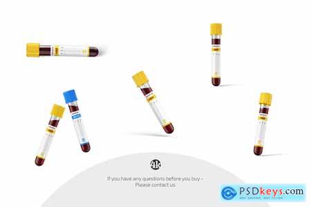 Blood Test Tube Mockup Set