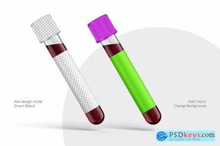 Blood Test Tube Mockup Set