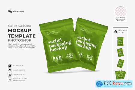 Sachet Packaging Mockup Template