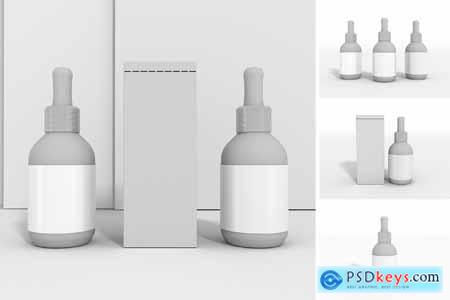 Plastic Dropper Bottle Packaging Mockup