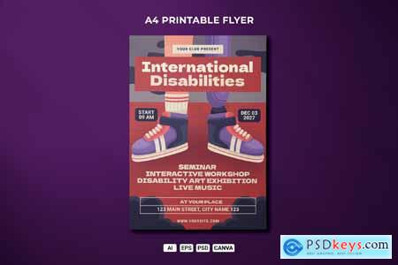 International Disability Event Flyer Template GG6DJV5