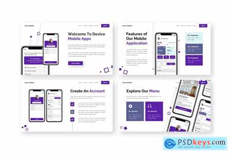 Device Mobile - Mobile App & Saas Powerpoint Templ