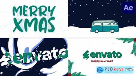 Hand Drawn Xmas Logo for After Effects 55106855