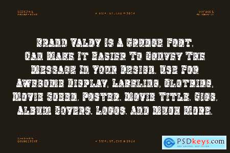 Brand Valdy - Western & Grunge Font