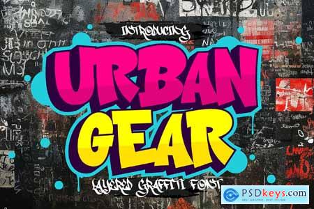 Urban Gear - Layered Graffiti Font