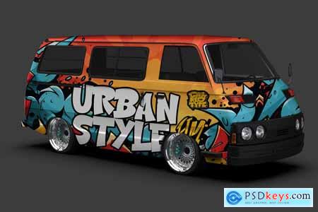 Urban Gear - Layered Graffiti Font