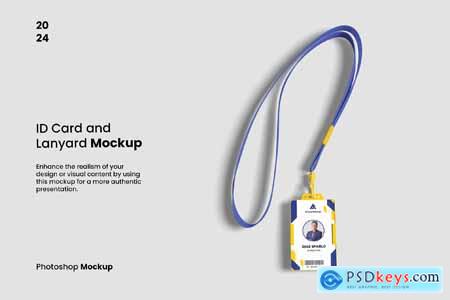 ID Card and Lanyard Mockup