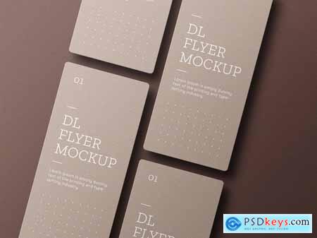 Minimal DL Flyer Stationery Mockup Set