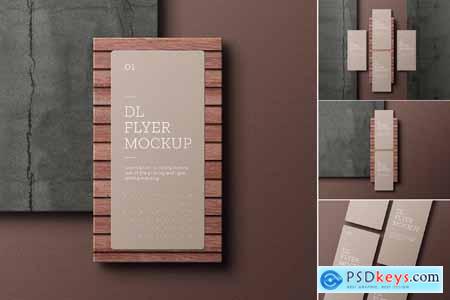 Minimal DL Flyer Stationery Mockup Set